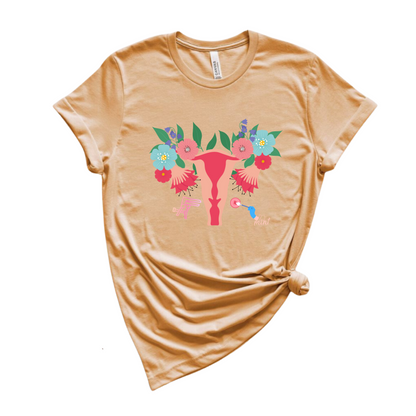 Floral Uterus T-shirt