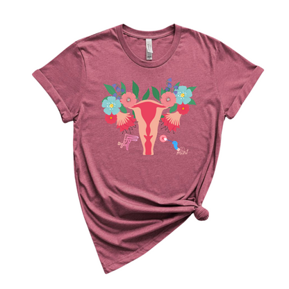 Floral Uterus T-shirt