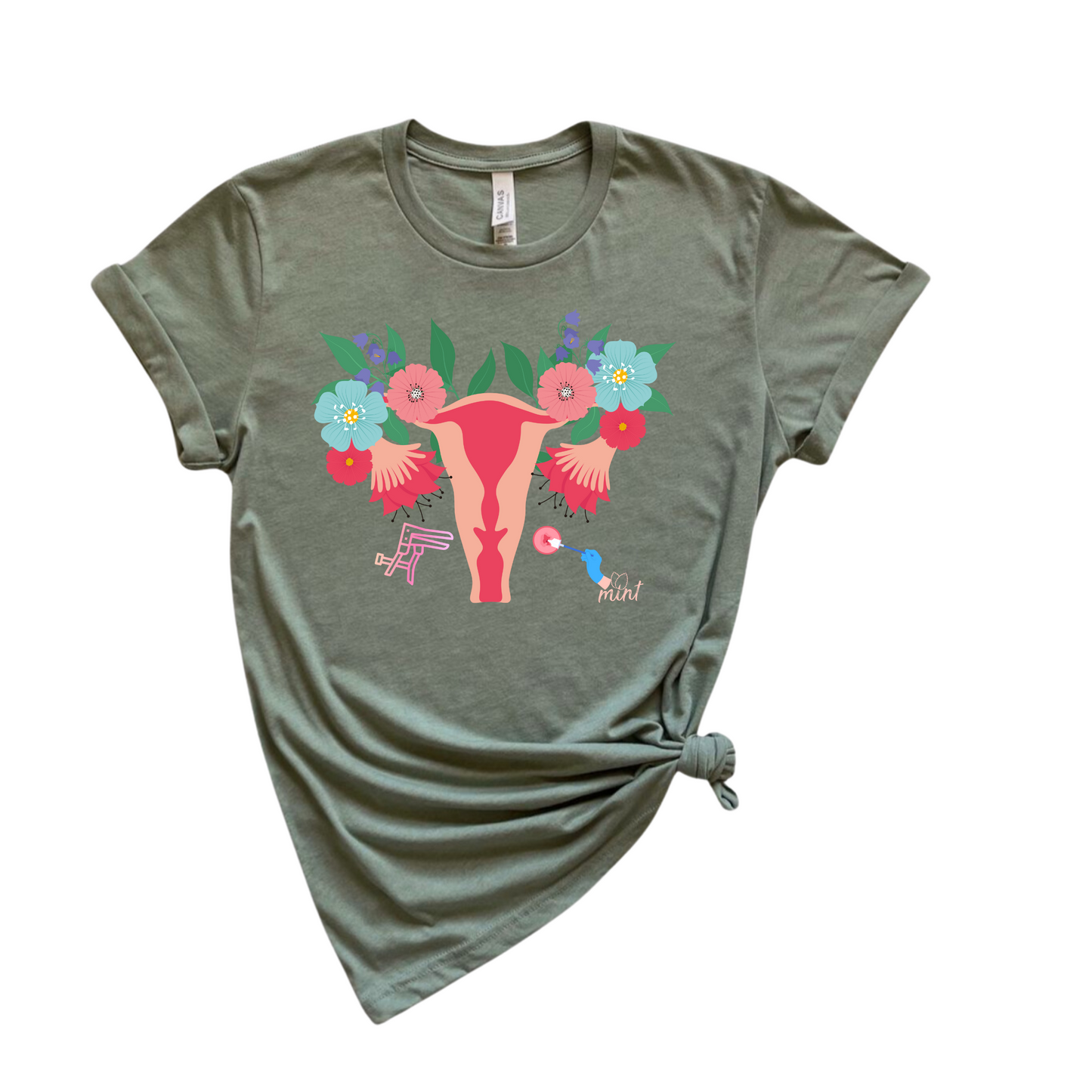 Floral Uterus T-shirt