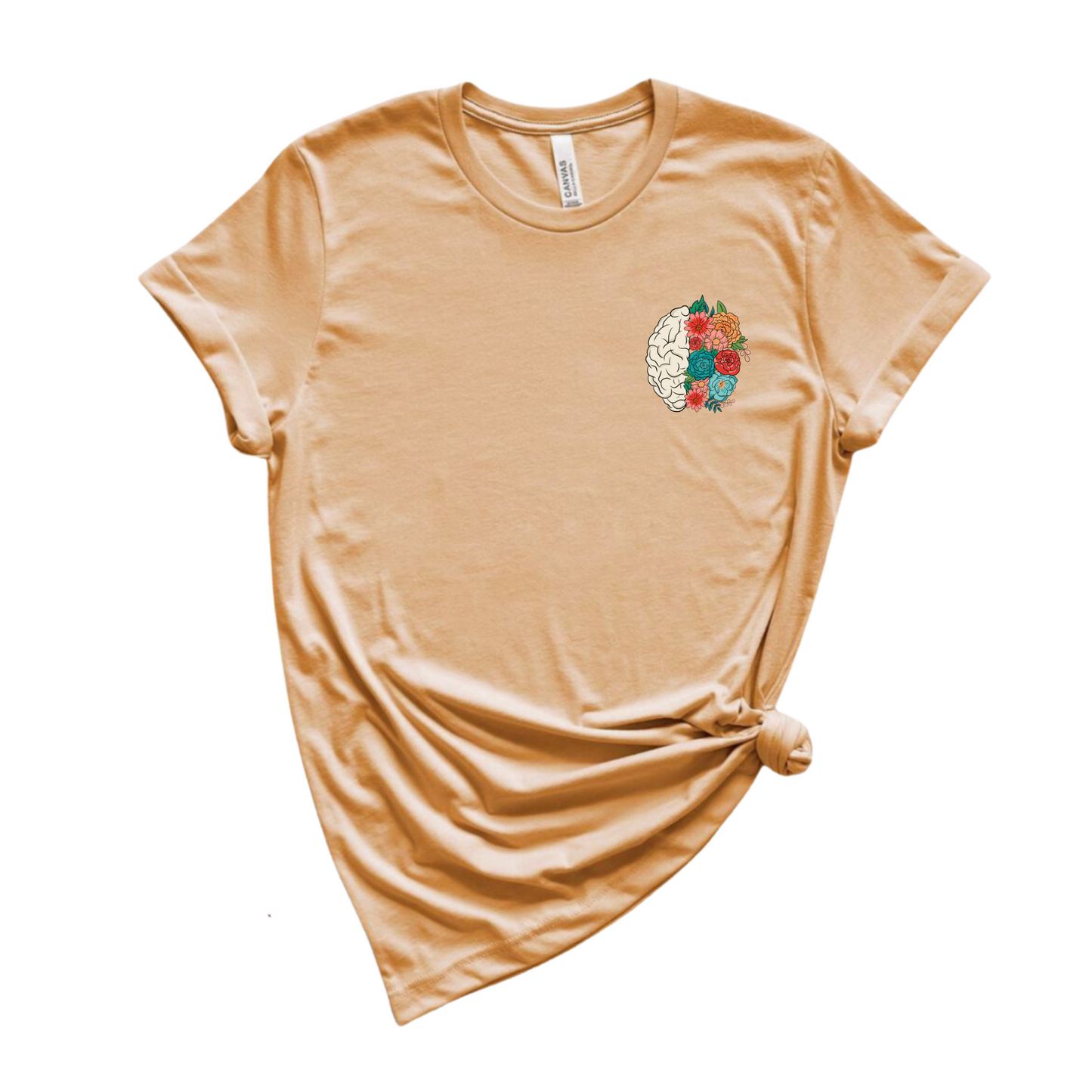 Floral Brain T-shirt pocket