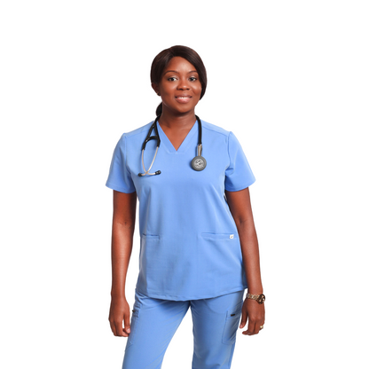 LENORA Two Pockets (with 3rd hidden pocket) Scrub top