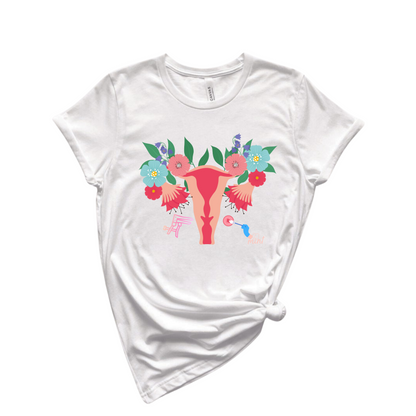 Floral Uterus T-shirt