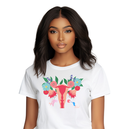 Floral Uterus T-shirt