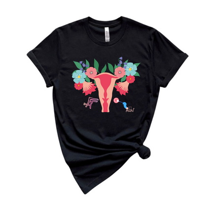 Floral Uterus T-shirt