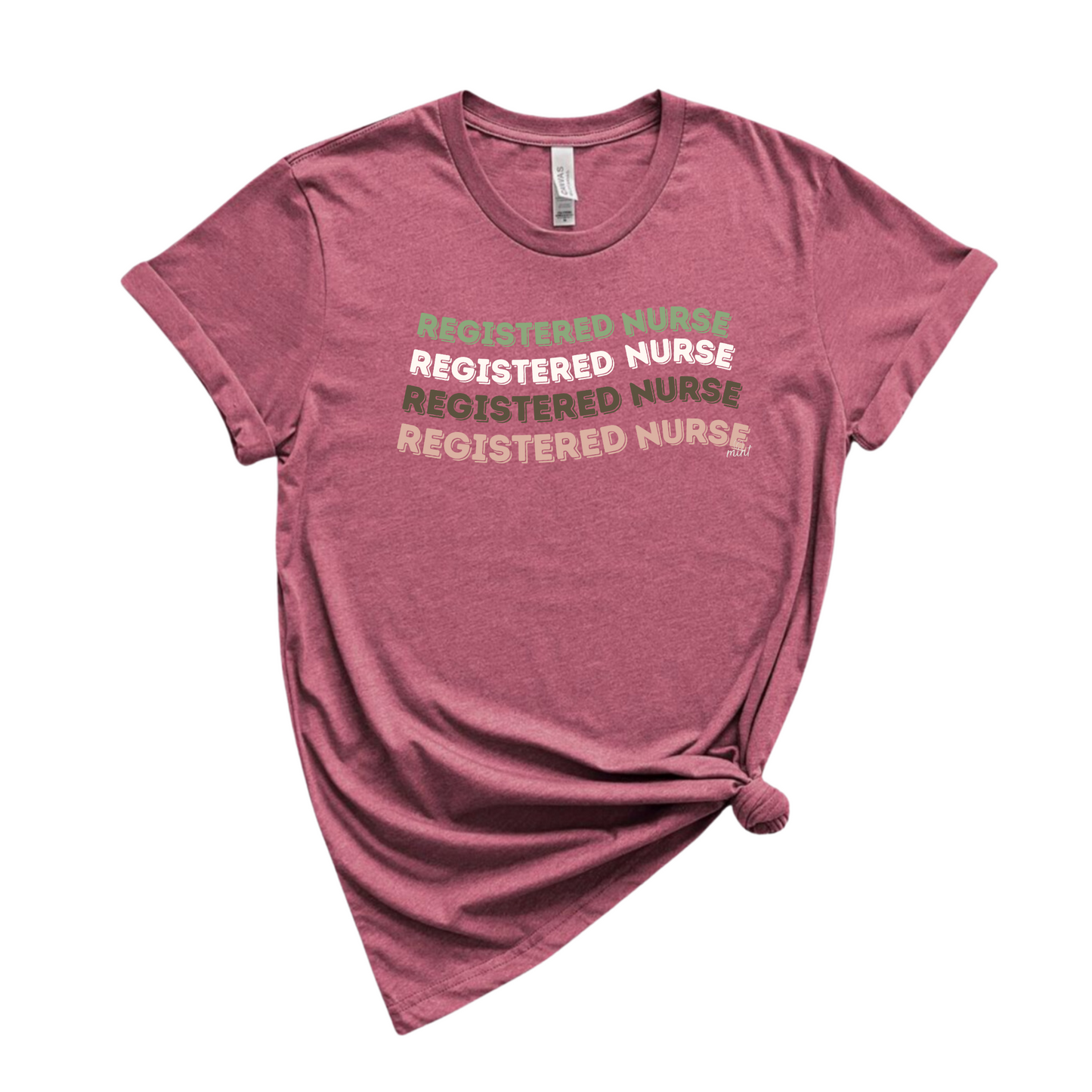 REGISTERED NURSE MID-CHEST SHORT SLEEVE SHIRT