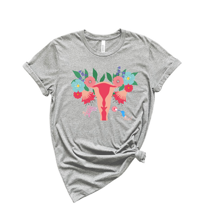 Floral Uterus T-shirt