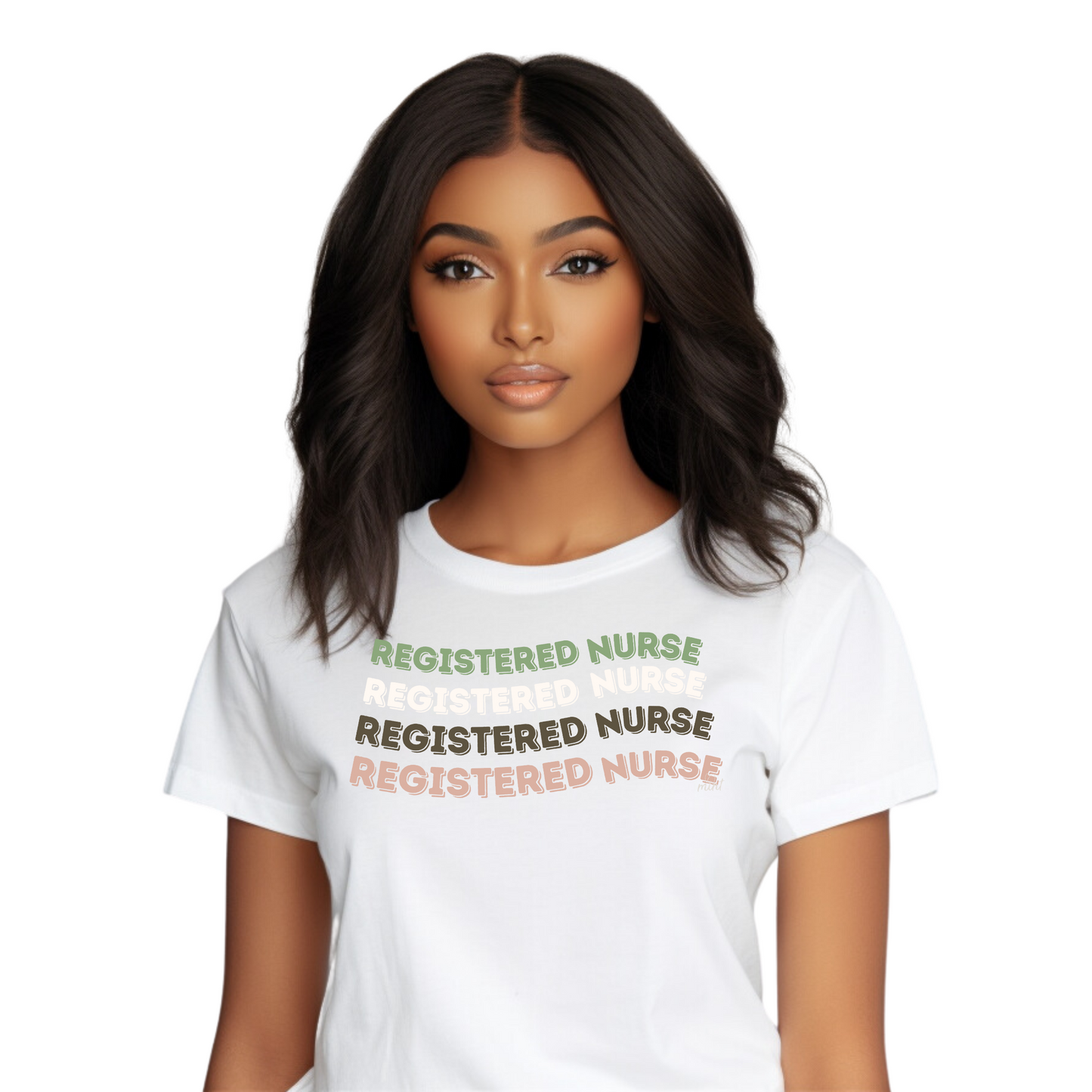 REGISTERED NURSE MID-CHEST SHORT SLEEVE SHIRT