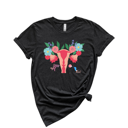 Floral Uterus T-shirt