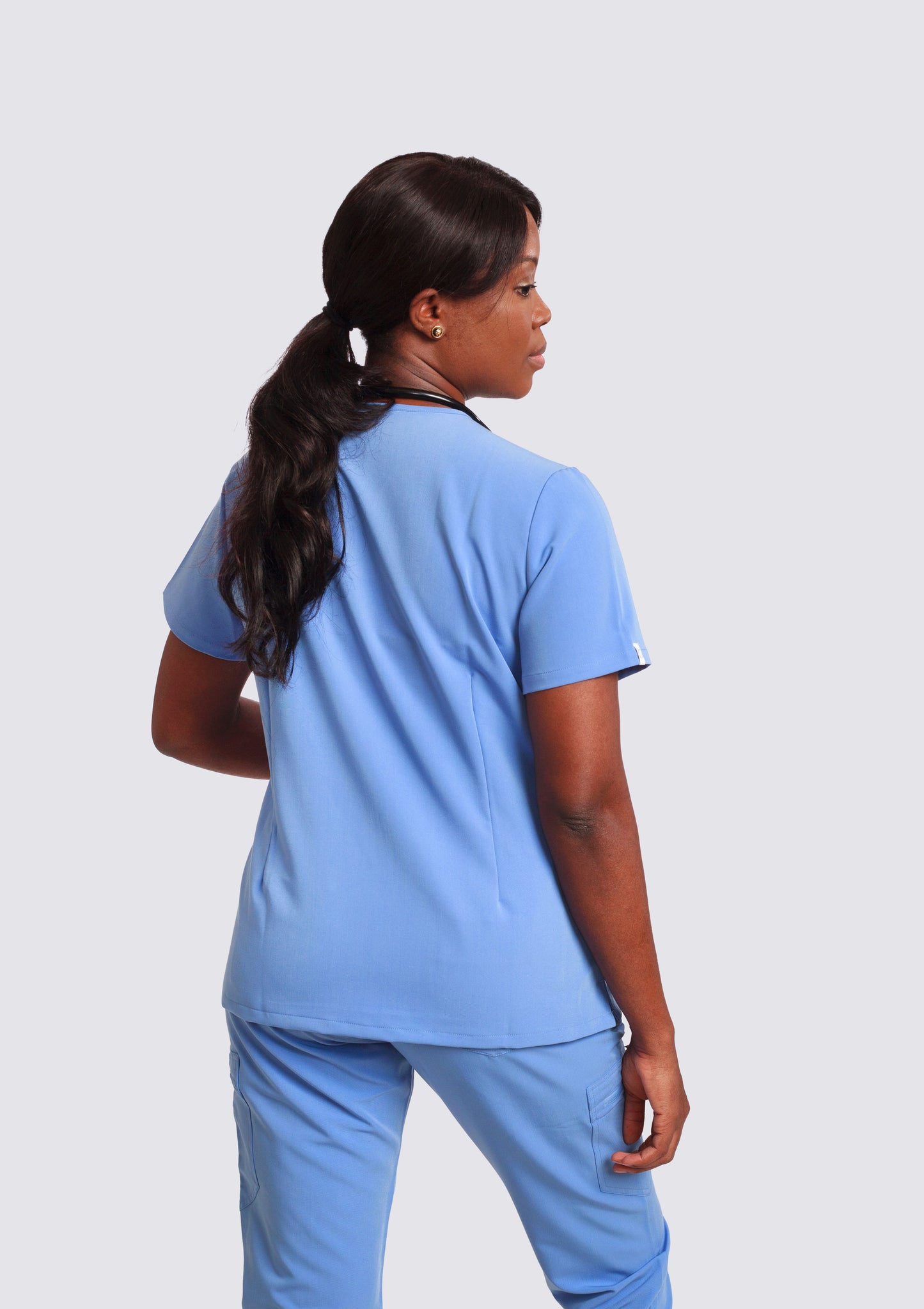 LENORA Two Pockets (with 3rd hidden pocket) Scrub top