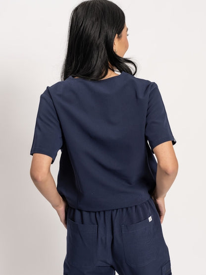 LENORA Two Pockets (with 3rd hidden pocket) Scrub top