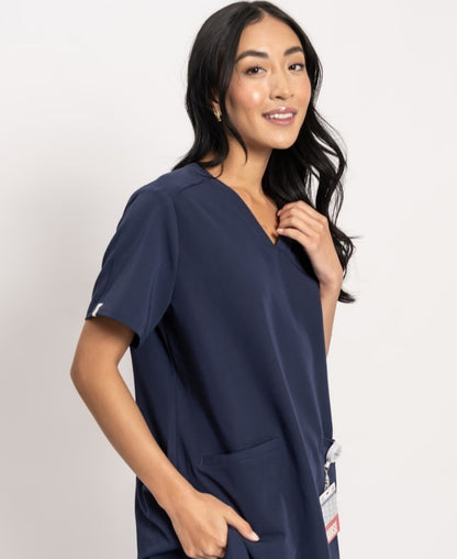 LENORA Two Pockets (with 3rd hidden pocket) Scrub top